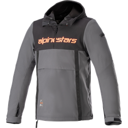 Alpinestars MC-Hættetrøje Sherpa, Sort/Tar Grå/Neonrøød