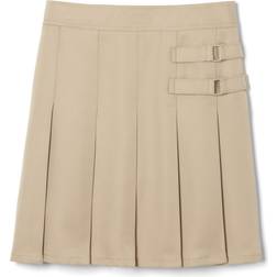 French Toast Big Girls' Two-Tab Pleated Scooter, Khaki