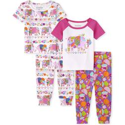 The Children's Place Baby And Toddler Girls Elephant Snug Fit Cotton Pajamas 2-Pack 18-24 Pink Pink 18-24