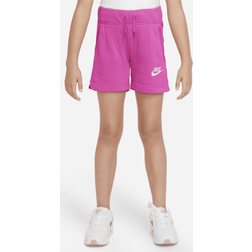 Nike Girls' Big Kids' Club French Terry Shorts Active Fuchsia/White