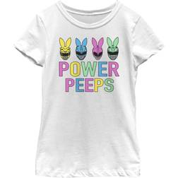 Fifth Sun Girl's Power Rangers Easter Power Peeps T-shirt - White