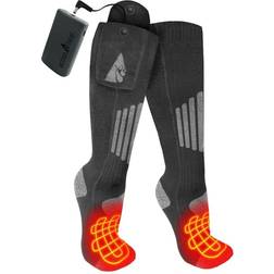 ActionHeat Men's Wool 3.7V Rechargeable Heated Crew Winter Socks