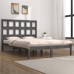 vidaXL grey, 180 Pine Bed Frame Honey Sängram