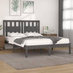 vidaXL grey, 180 Pine Bed Frame Bed Sängram