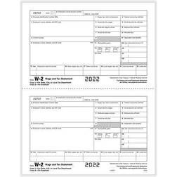 W-2 2-Up Employer Copy Tax