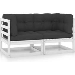 vidaXL Patio 2-Seater with Hagesofa