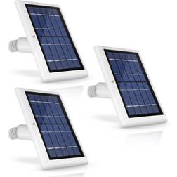 Wasserstein Solar Panel for Arlo Ultra 2 and Arlo Pro 4 Surveillance Cameras (3-Pack) White