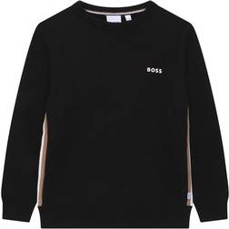 HUGO BOSS Logo-print Ribbed-trim Jumper (J25M43)