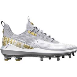 Under Armour Men's Harper Metal Baseball Cleats, White/Gold