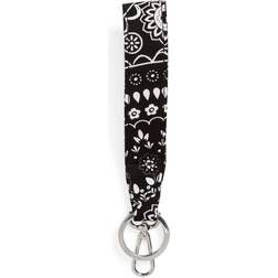 Vera Bradley Women Recycled Cotton Wide Loop Keychain Black