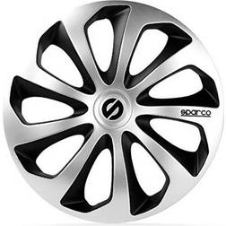 Sparco Hjulkapsel Sicilia CS5 Sort Sølvfarvet 14" uds