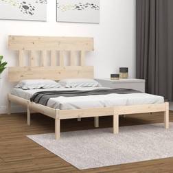 vidaXL brown, 120 Solid Bed Frame Bettrahmen