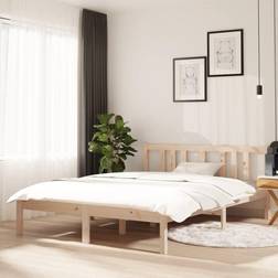 vidaXL brown, 120 Solid Wood Bed Frame Bettrahmen