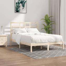 vidaXL brown, 160 Solid Wood Bed Frame Sängram