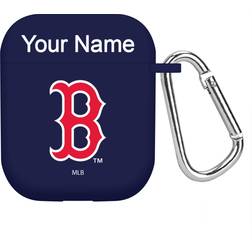 Artinian Boston Red Sox Personalized Silicone AirPods Case Cover