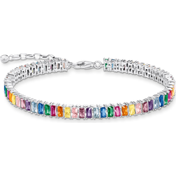 Thomas Sabo Sterling Silver Colourful Stones Tennis Bracelet A2030-073-7