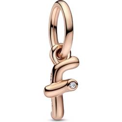 Pandora Letter Script Alphabet Dangle Charm Rose Gold One