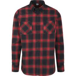 Urban Classics Checked Flanell Shirt Flanel Shirt black red