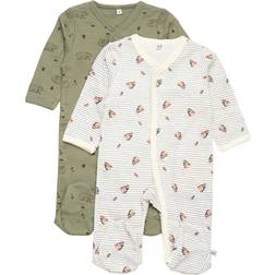 Pippi Pyjamasser 2-pak, Deep Lichen Green