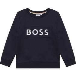 HUGO BOSS Kidswear embossed logo jumper kids Cotton/Polyester Blue