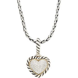Effy Heart Pendant Necklace - Silver/Gold/Diamond