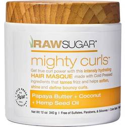 Raw Sugar Mighty Curls Hair Masque Papaya + Coconut + Hemp Seed Oil 11.5fl oz
