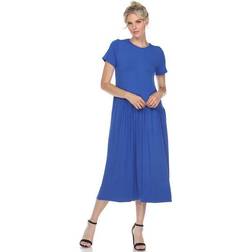 White Mark Short Sleeve Maxi Dress, Blue Blue
