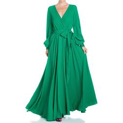 MEGHAN LA LilyPad Maxi Dress - Emerald
