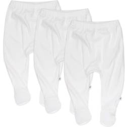 Honest Baby 3pk Footed Harem Pants White Newborn