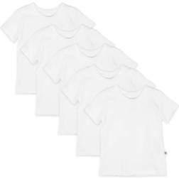 Honest Baby Organic Cotton Short Sleeve T-Shirt Multi-Packs, 5-Pack Bright White, Newborn