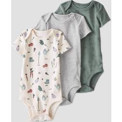 Carter's Baby Spring Garden Bodysuit 3-pack - Green/Beige