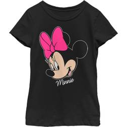 Fifth Sun Girl's Mickey & Friends Minnie Mouse Portrait Child T-Shirt Black