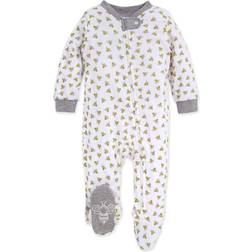 Burt's Bees Baby Be Honey Bee Striped Organic Cotton Sleep 'N Play Footed Pajama Yellow/White/Black 0-3M