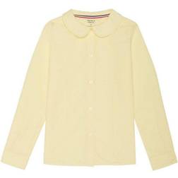 French Toast Girls Plus Size' Long Sleeve Peter Pan Collar Blouse, Yellow