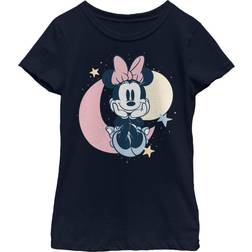 Disney Girl's Mickey & Friends Moonlight Minnie Child T-Shirt Navy Blue