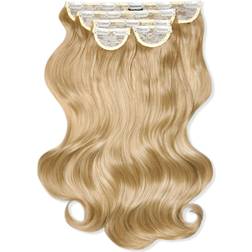 Lullabellz Super Thick Natural Wavy Clip In Hair Extensions 22 inch Golden Blonde 5-pack