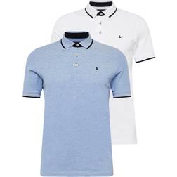 Jack & Jones Pikétröja jjePaulos Polo 2-pack Blå