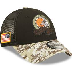New Era Youth Black/Camo Cleveland Browns 2022 Salute To Service 9FORTY Snapback Trucker Hat