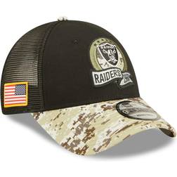 New Era Youth Black/Camo Las Vegas Raiders 2022 Salute To Service 9FORTY Snapback Trucker Hat