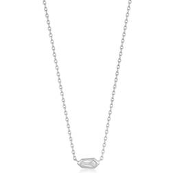 Ania Haie Emblem Chain Necklace - Silver/Transparent