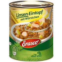 Erasco Linsen-Eintopf mit Würstchen