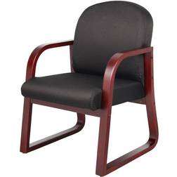 Boss Office Products Lincolnshire Seating Mahogany Frame Guest Lounge Chair