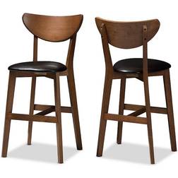 Baxton Studio Set of Eline Mid Bar Stool 2