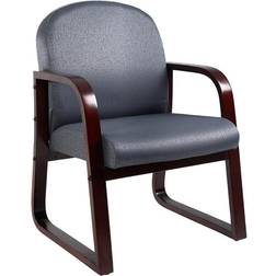 Boss Office Products B9570 Mahogany Frame Guest Kitchen Chair