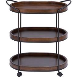 Litton Lane SONOMA HOME Brown Rolling 3 Cart