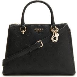 Guess Galeria Status Double Compartment Medium Satchel - Black