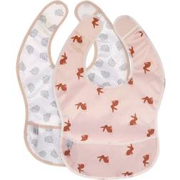 Lässig 2-Pack Lightweight Bib, Weaning & Long Sleeved Bibs, Pink