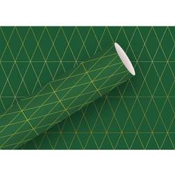 Braun&company Geschenkpapier Kollektion Geometric grün 1,50 m x 70 cm