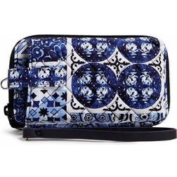 Vera Bradley RFID Wristlet Women in Island Tile Blue Blue/White - Blue/White