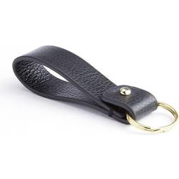 New York Leather Loop Key Fob - Black